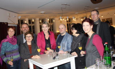 Simone Peter beim Neujahrsempfang von BÜNDNIS 90/DIE GRÜNEN Kreisverband Herford 2017 mit Maik Babenhauserheide, Britta Haßelmann, Wibke Brems
